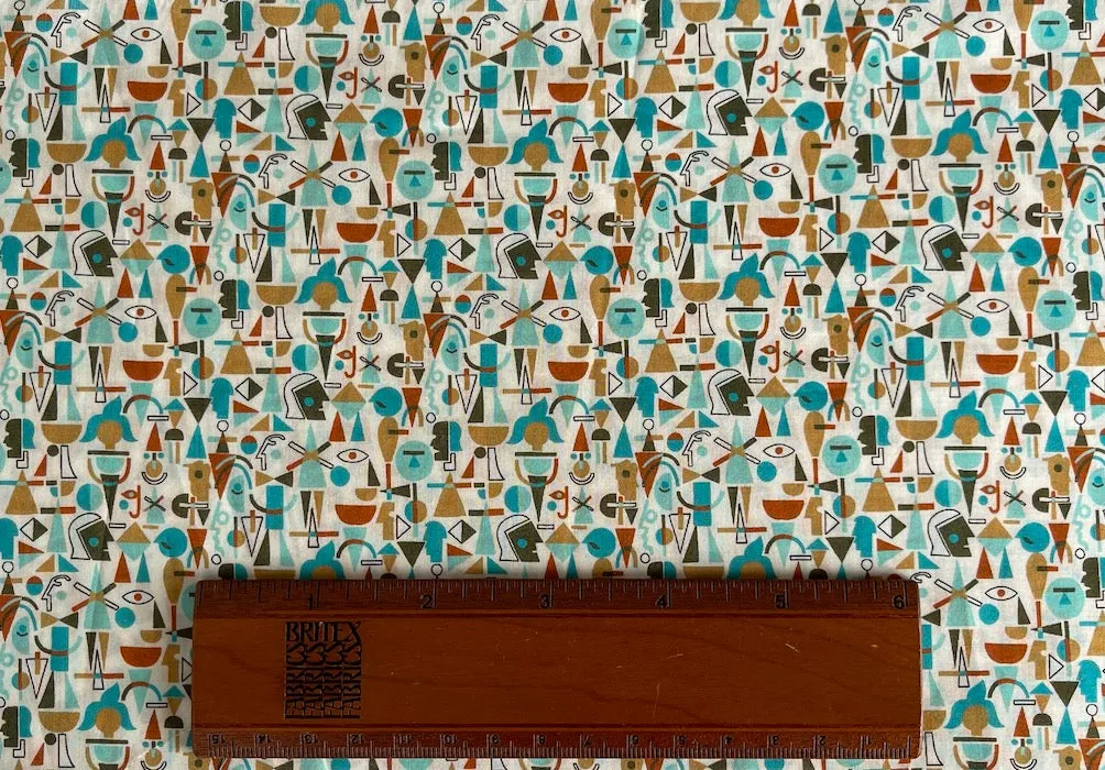 Bauhaus Showmen Aqua Liberty of London Tana Cotton Lawn (Made in Italy)