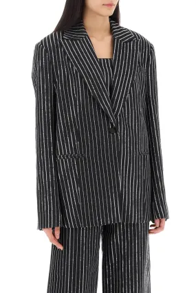 blazer with sequined stripes