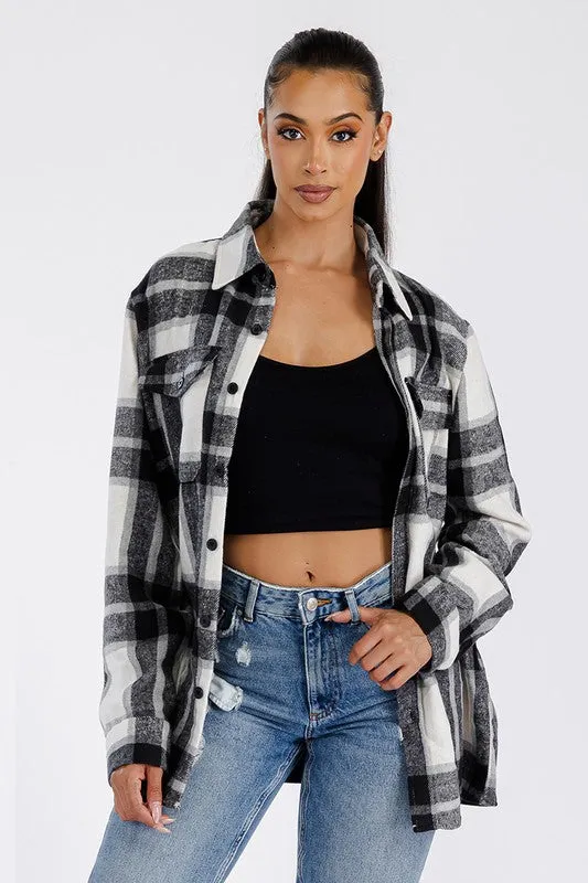 Boyfriend Brushed Flannel Shacket