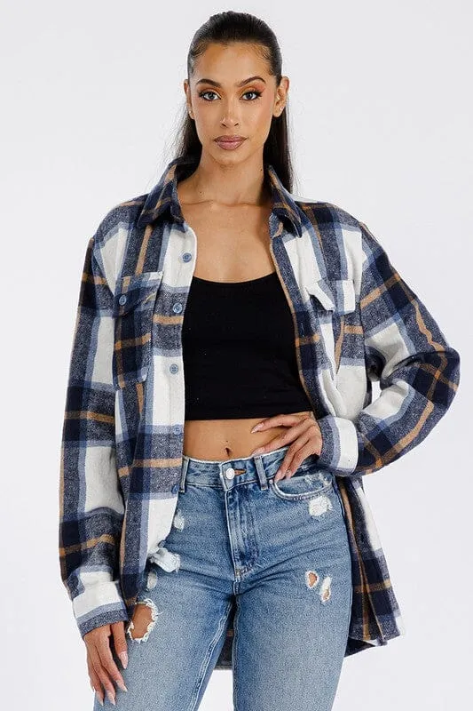 Boyfriend Brushed Flannel Shacket