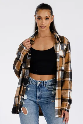 Boyfriend Oversized Soft Flannel Shacket • More Colors