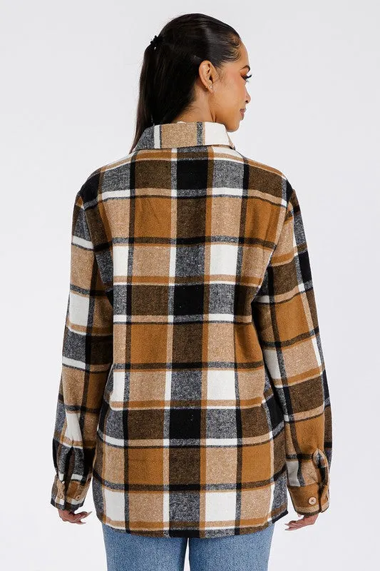 Boyfriend Oversized Soft Flannel Shacket • More Colors