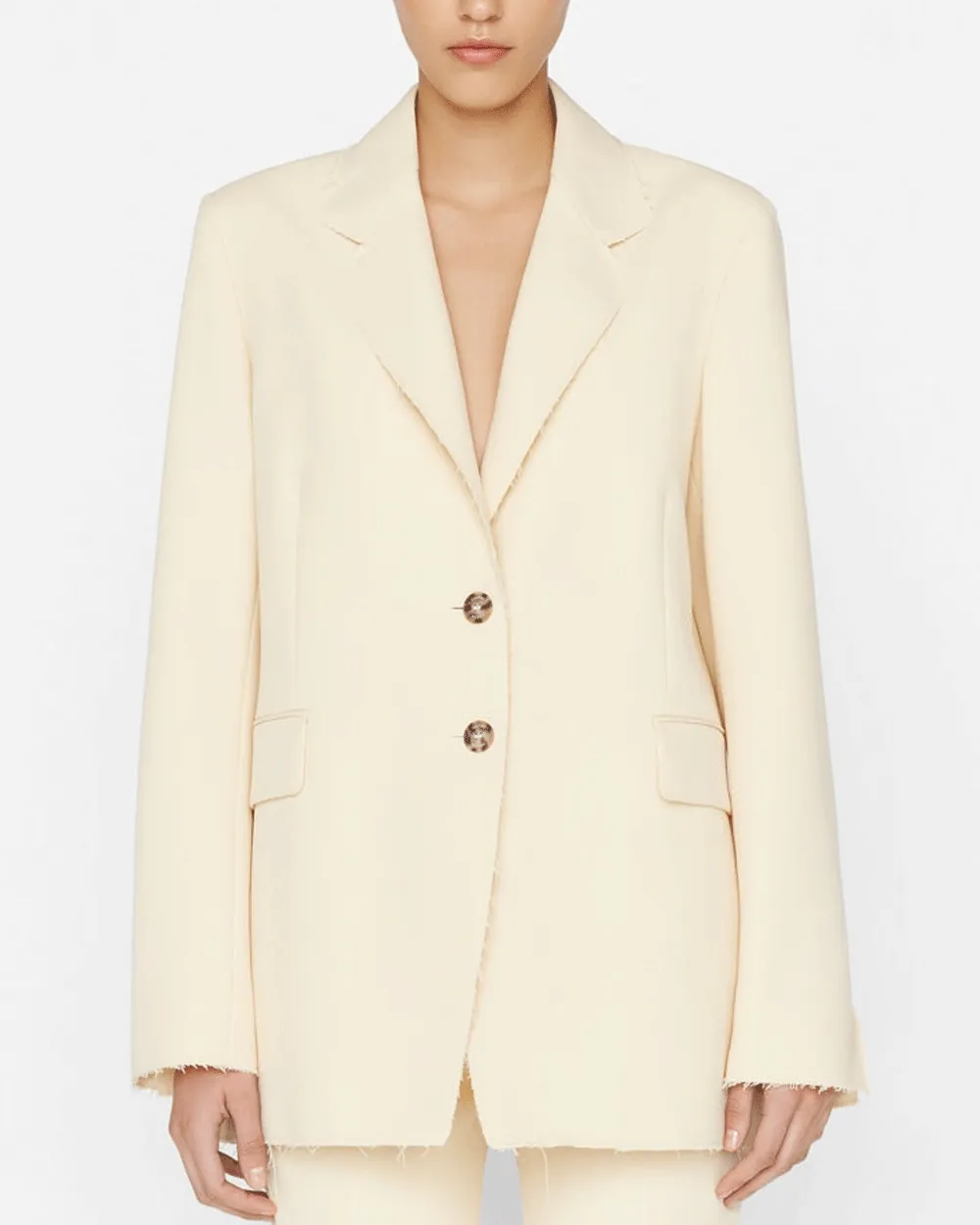 Butter Oversized Raw Hem Blazer