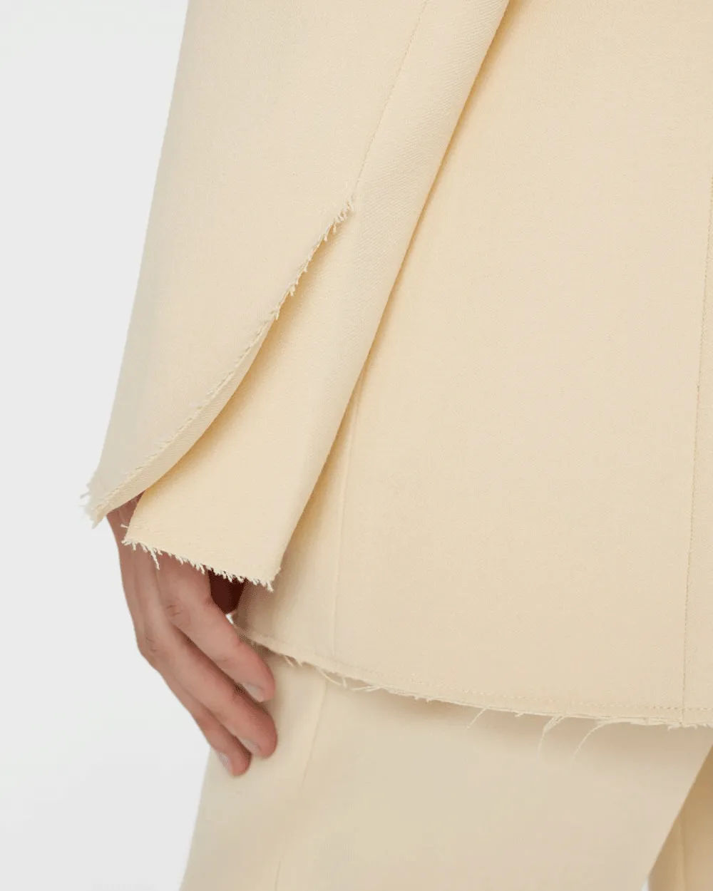 Butter Oversized Raw Hem Blazer