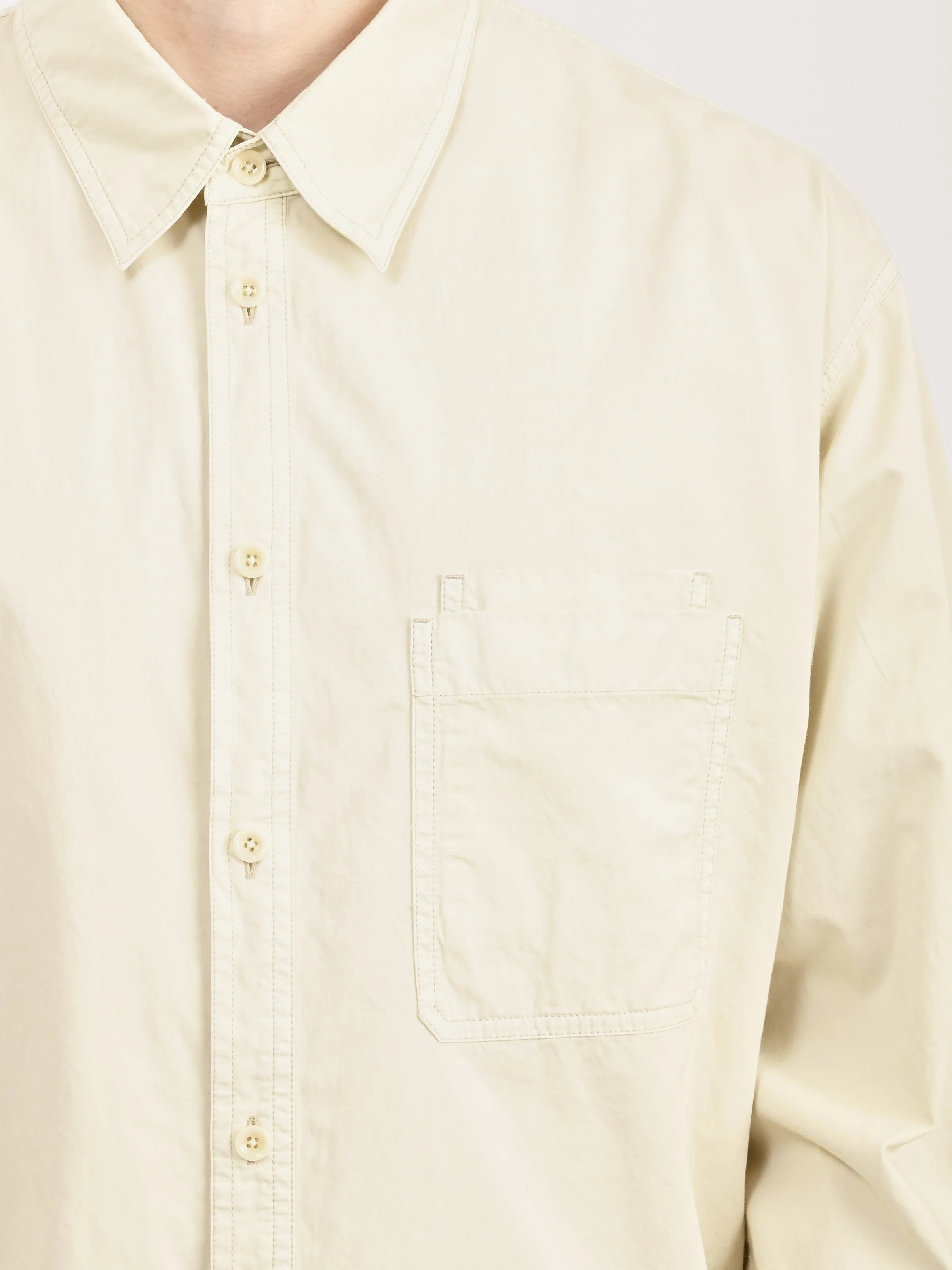 Creamy White Relaxed Workwear Shirt