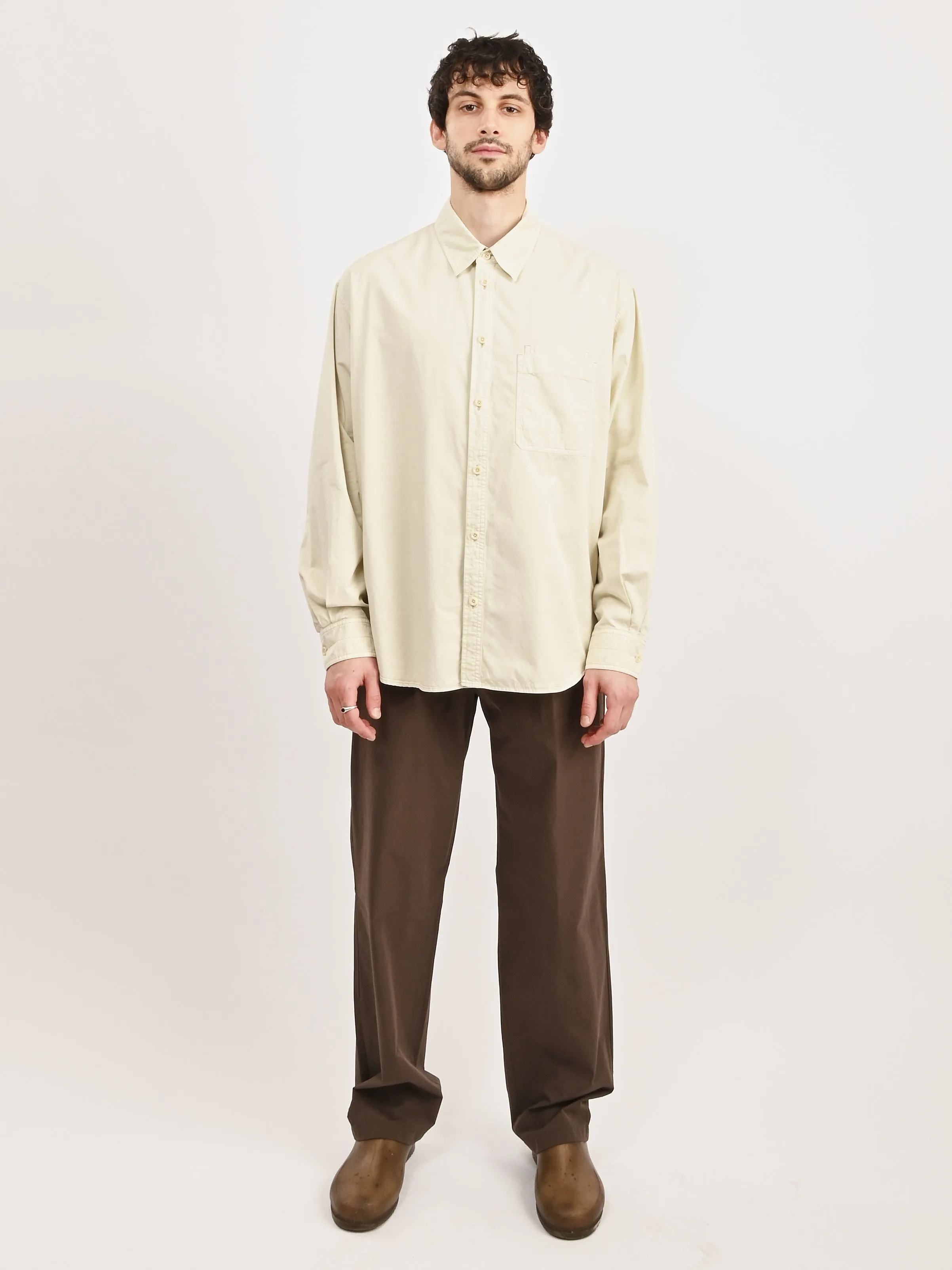 Creamy White Relaxed Workwear Shirt