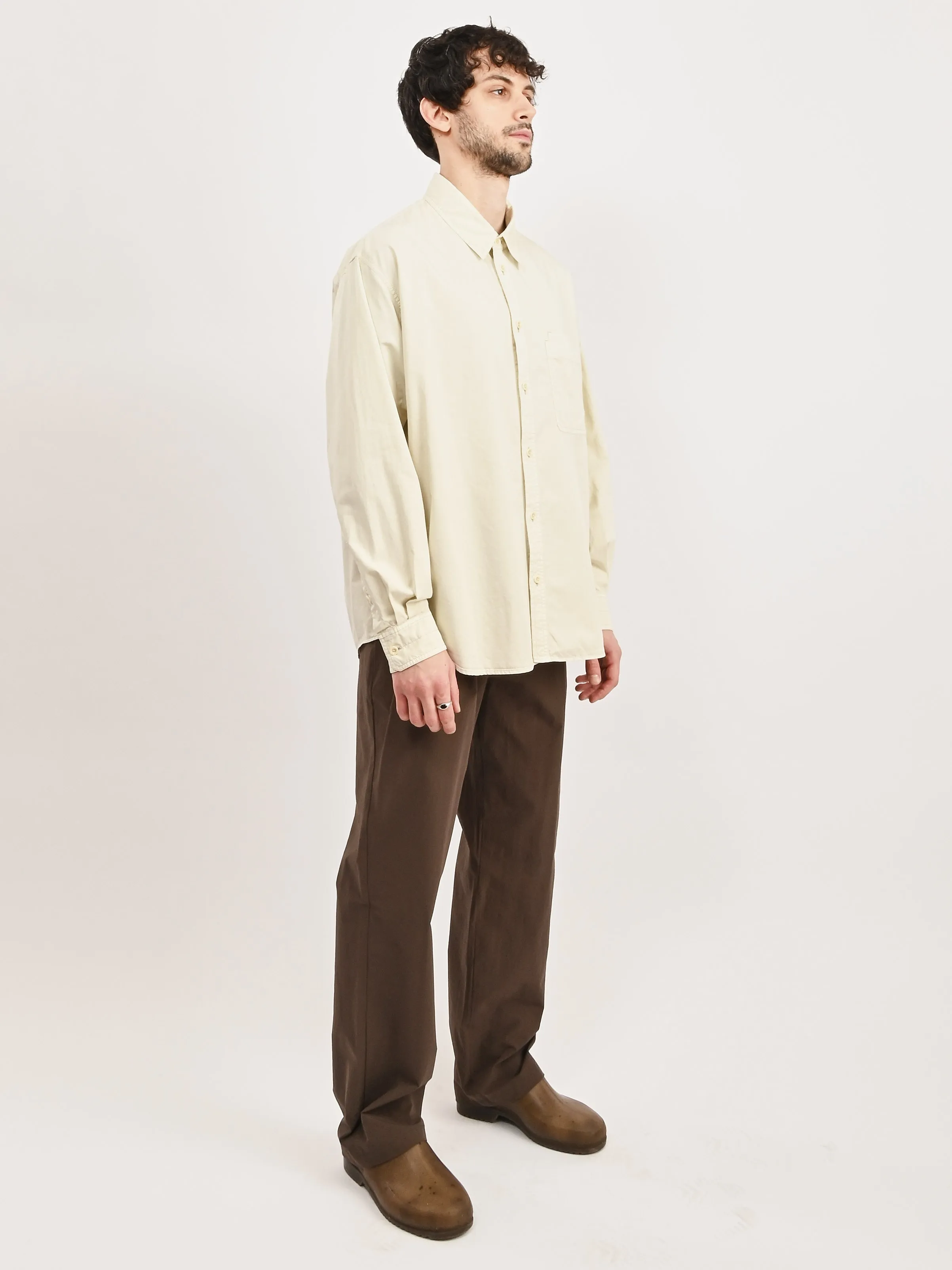 Creamy White Relaxed Workwear Shirt