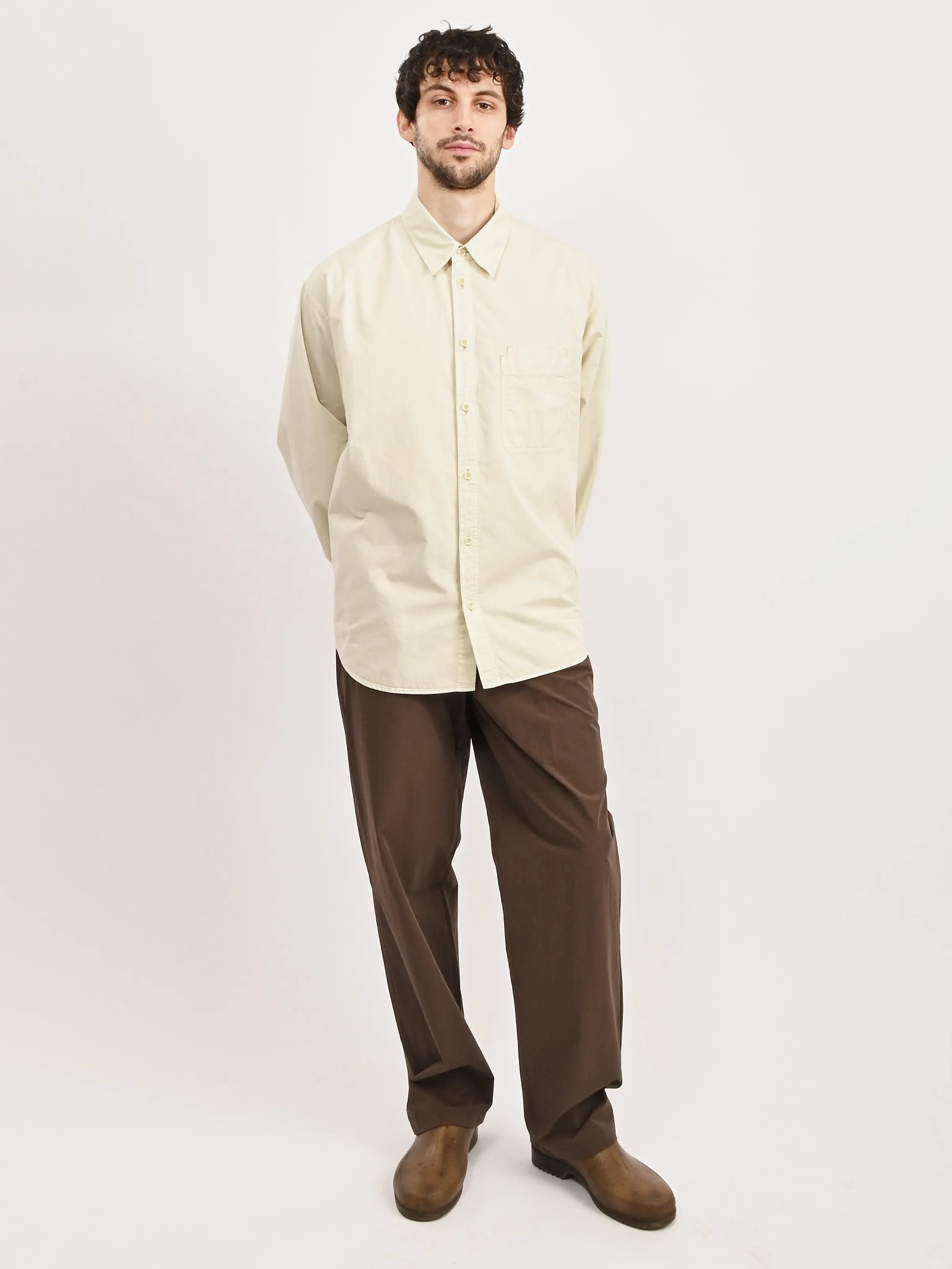 Creamy White Relaxed Workwear Shirt