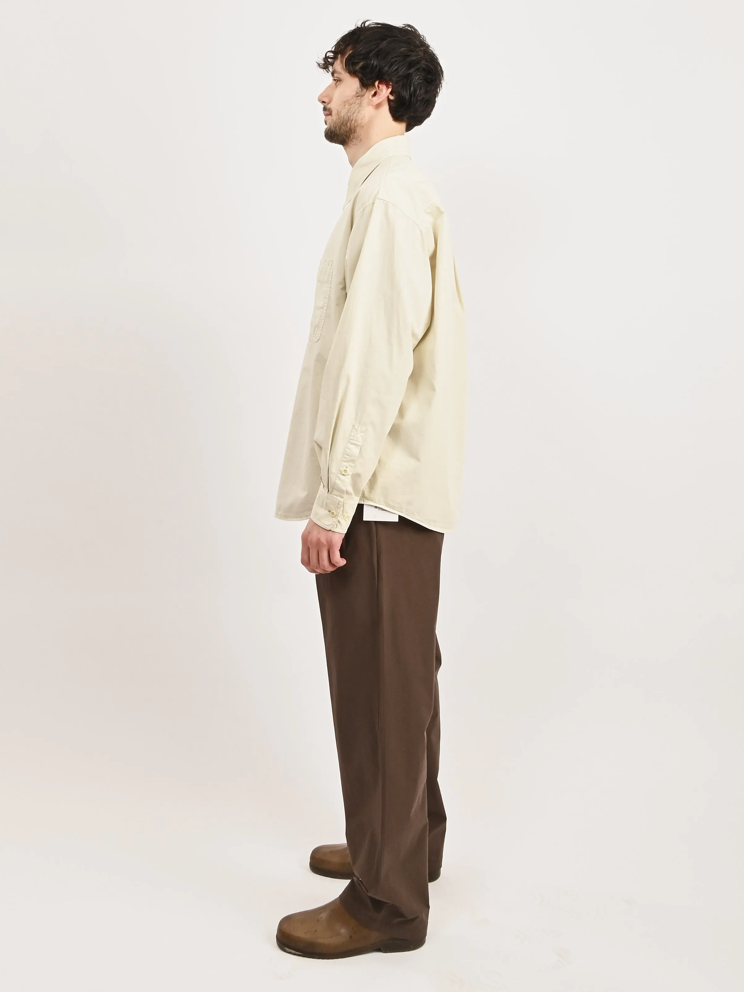 Creamy White Relaxed Workwear Shirt