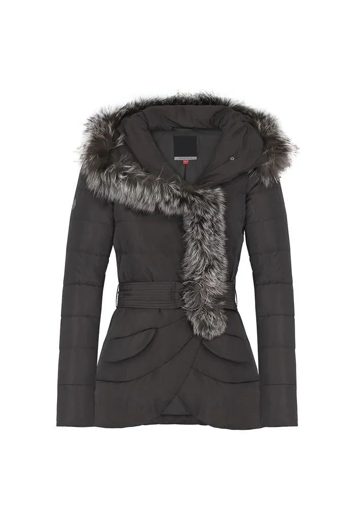 Faux Fur Hood Wind Coat Ladies Winter Down Jacket