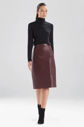 Faux Leather Midi Skirt