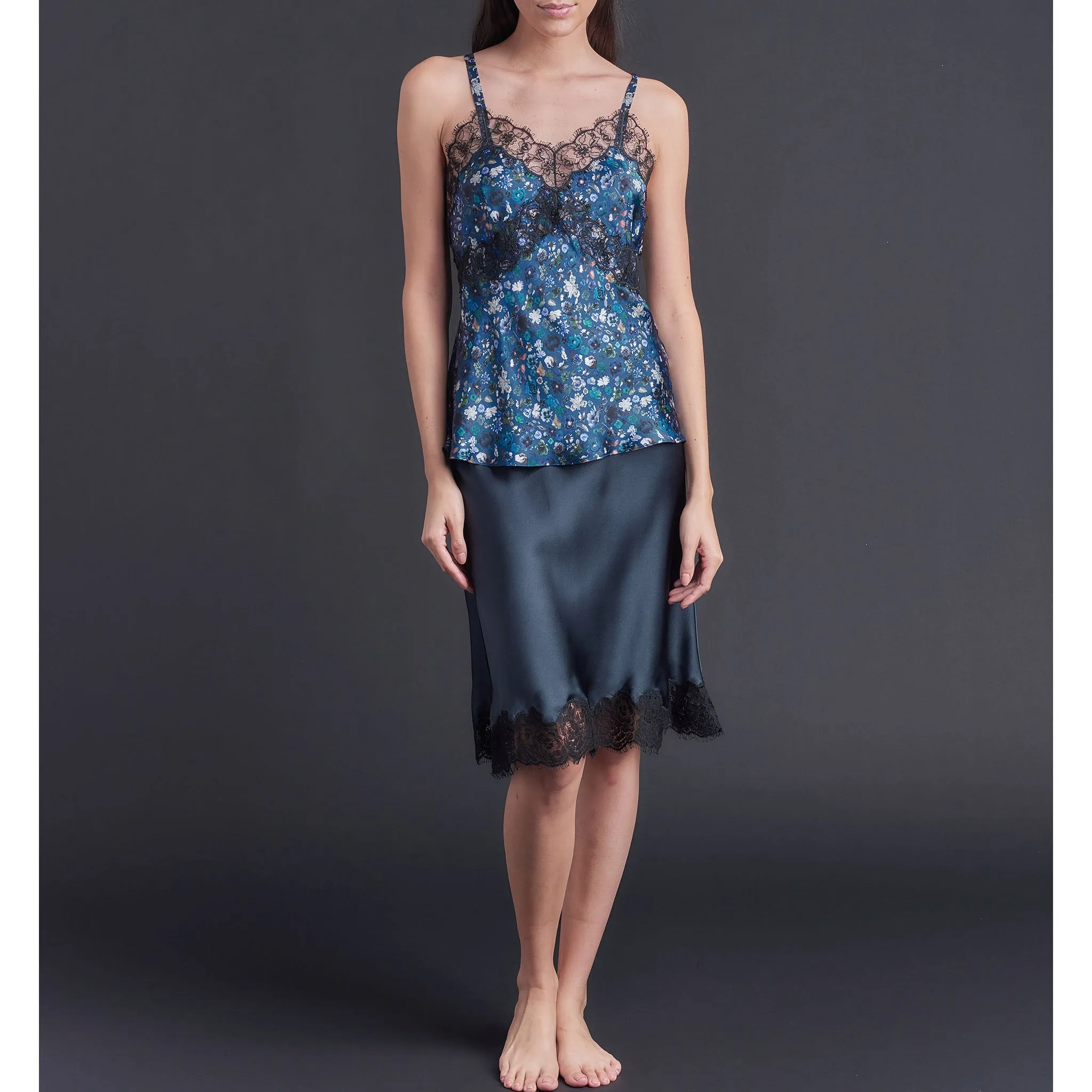 Freya Camisole in Floral Edit Liberty Print Silk Satin