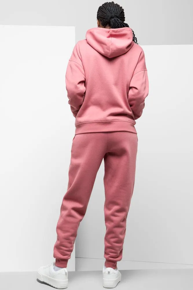 Hooded Zip Through Tracktop Pink