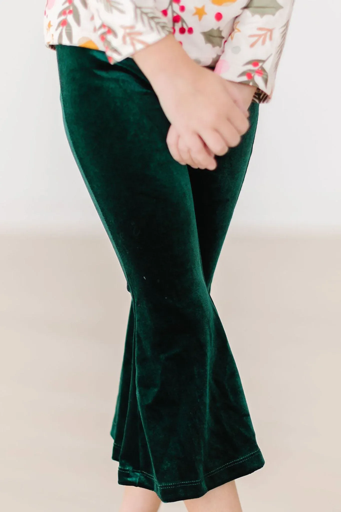 Hunter Green Velvet Bells / Bellbottom Pants