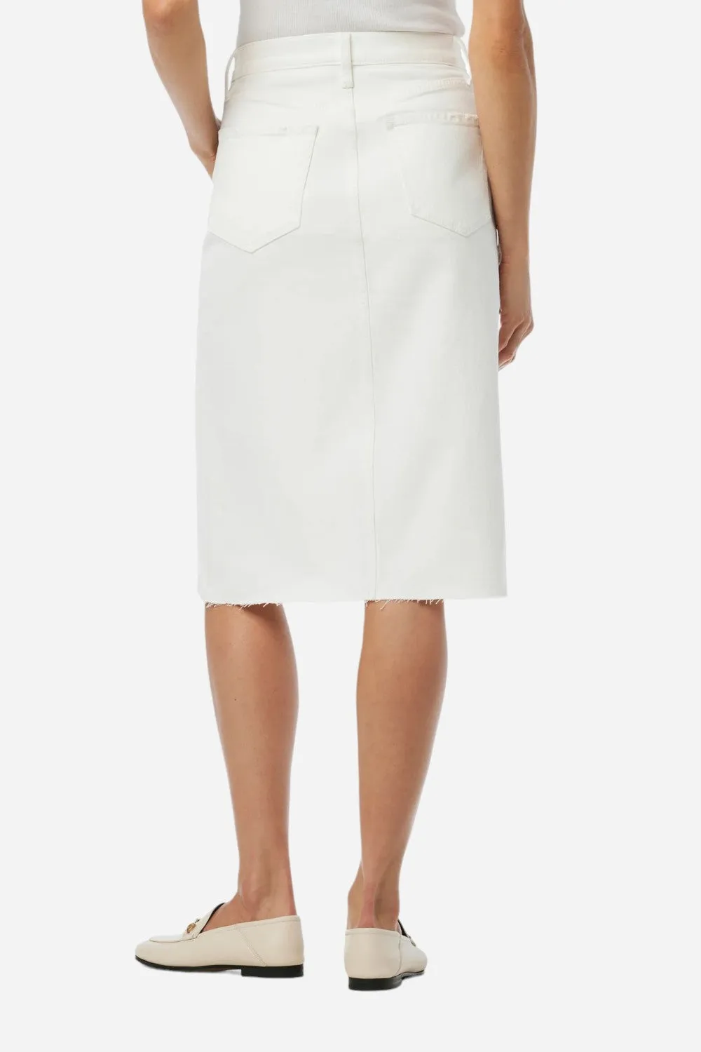 Joe's Joplin Skirt Raw Hem Optic White