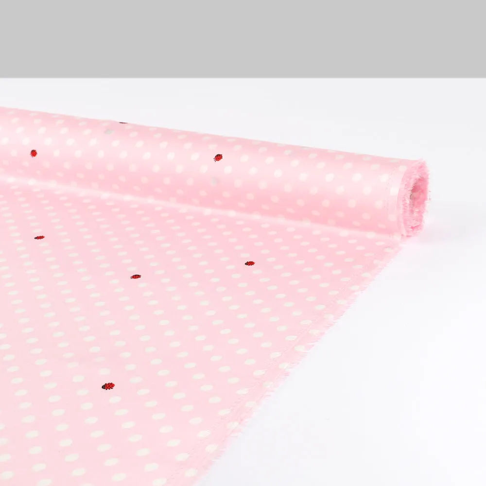 Ladybird Polka Dot Poly Twill - Candy