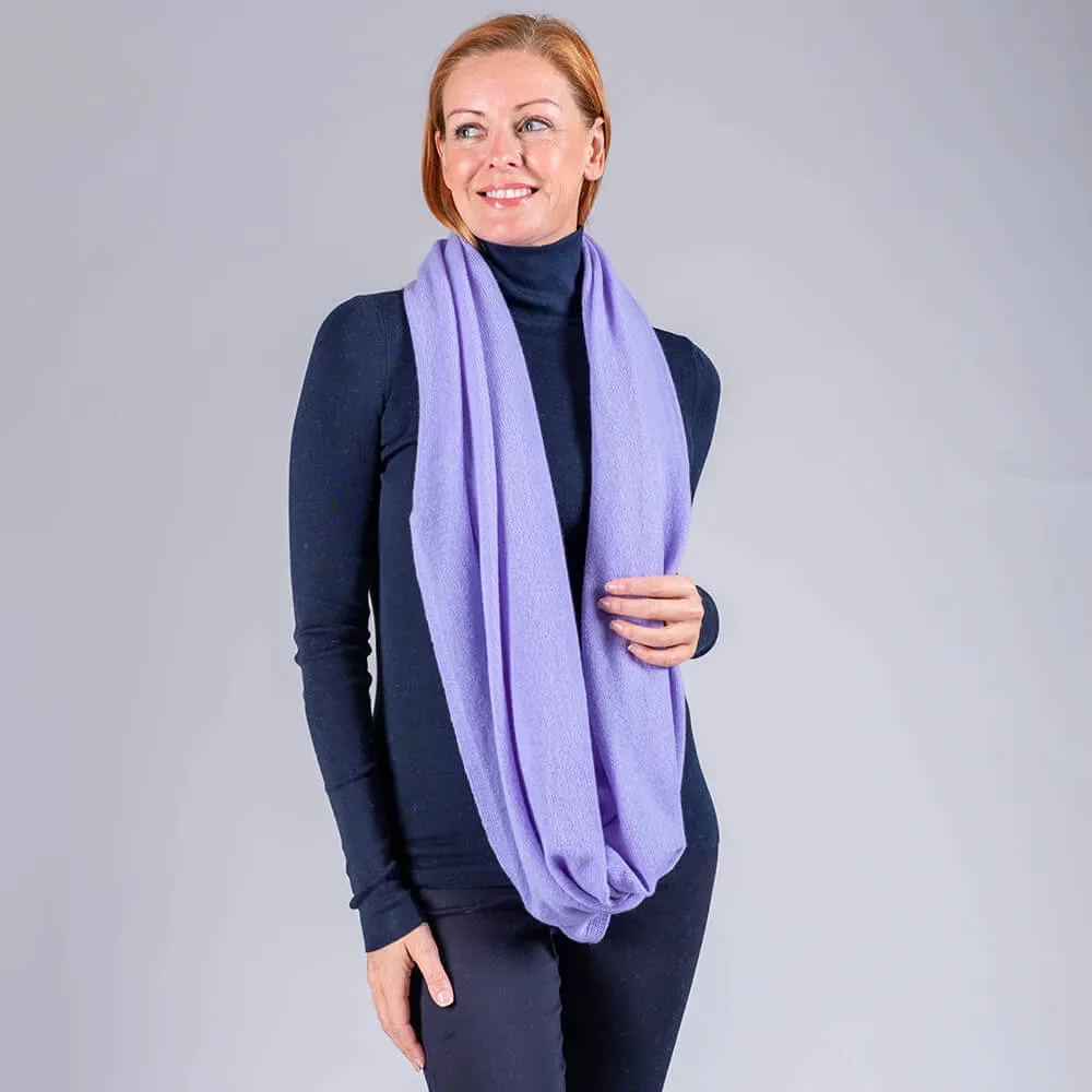 Lilac Double Size Cashmere Snood