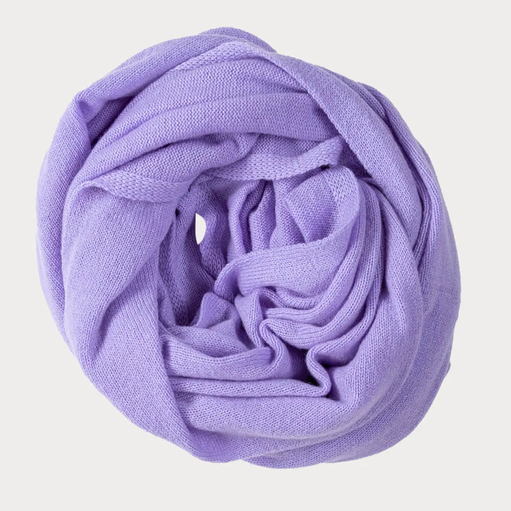 Lilac Double Size Cashmere Snood