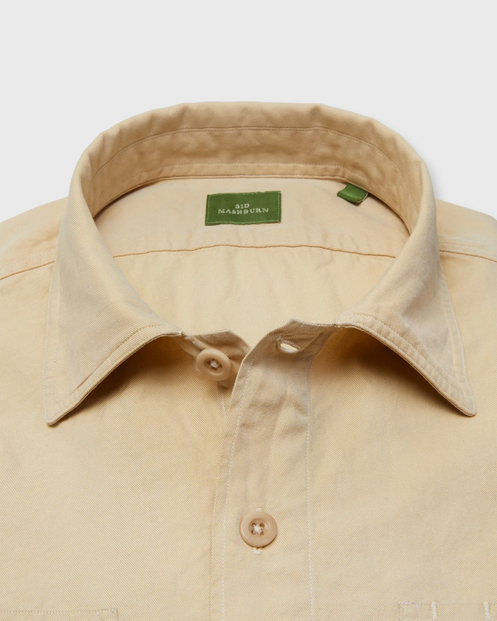 Luke Work Shirt in Sawdust Lightweight Twill