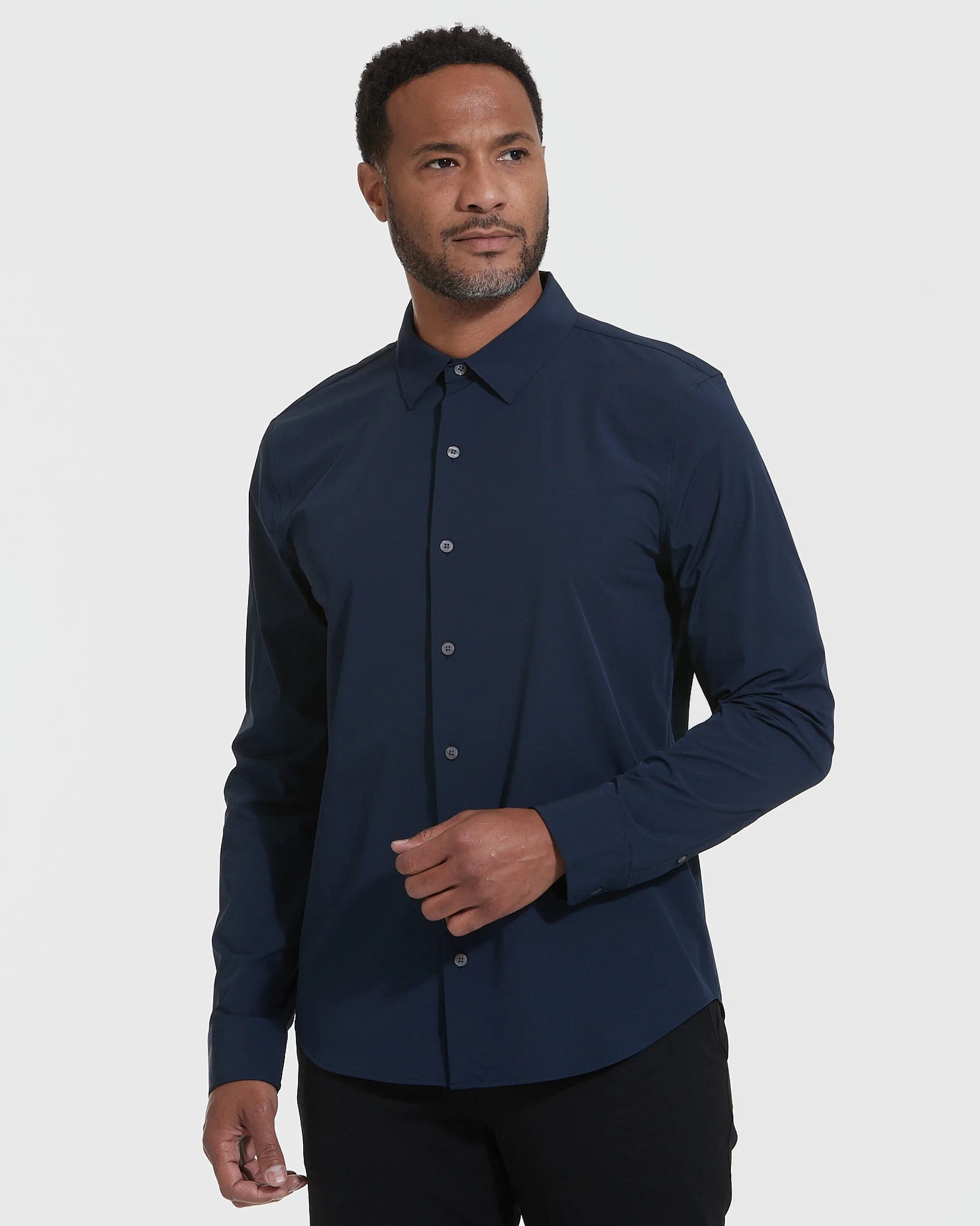 Navy Performance Lightweight Dress Shirt