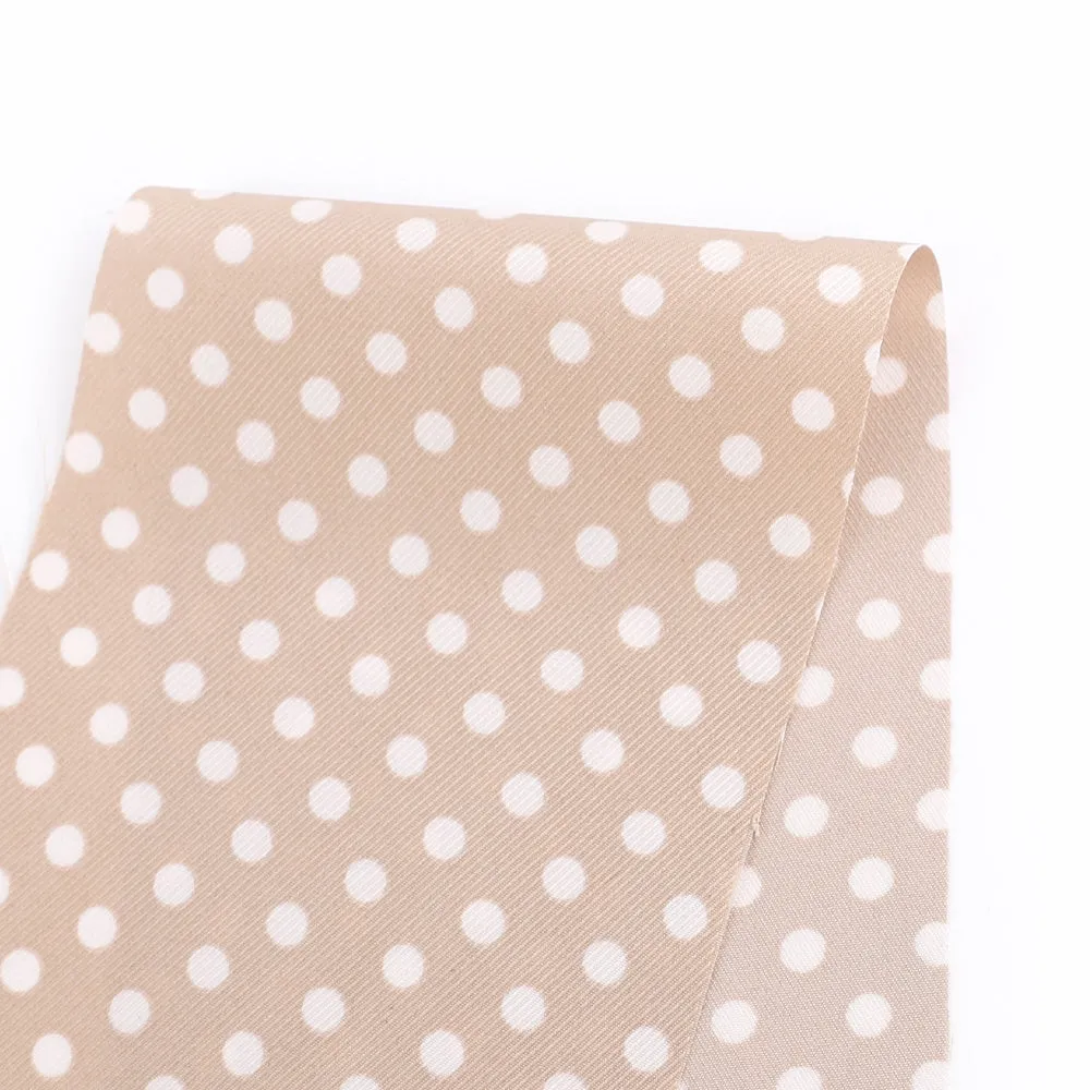 Polka Dot Poly Twill Lining - Praline