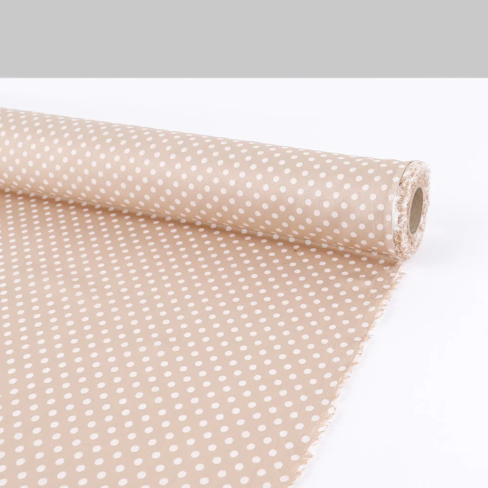 Polka Dot Poly Twill Lining - Praline