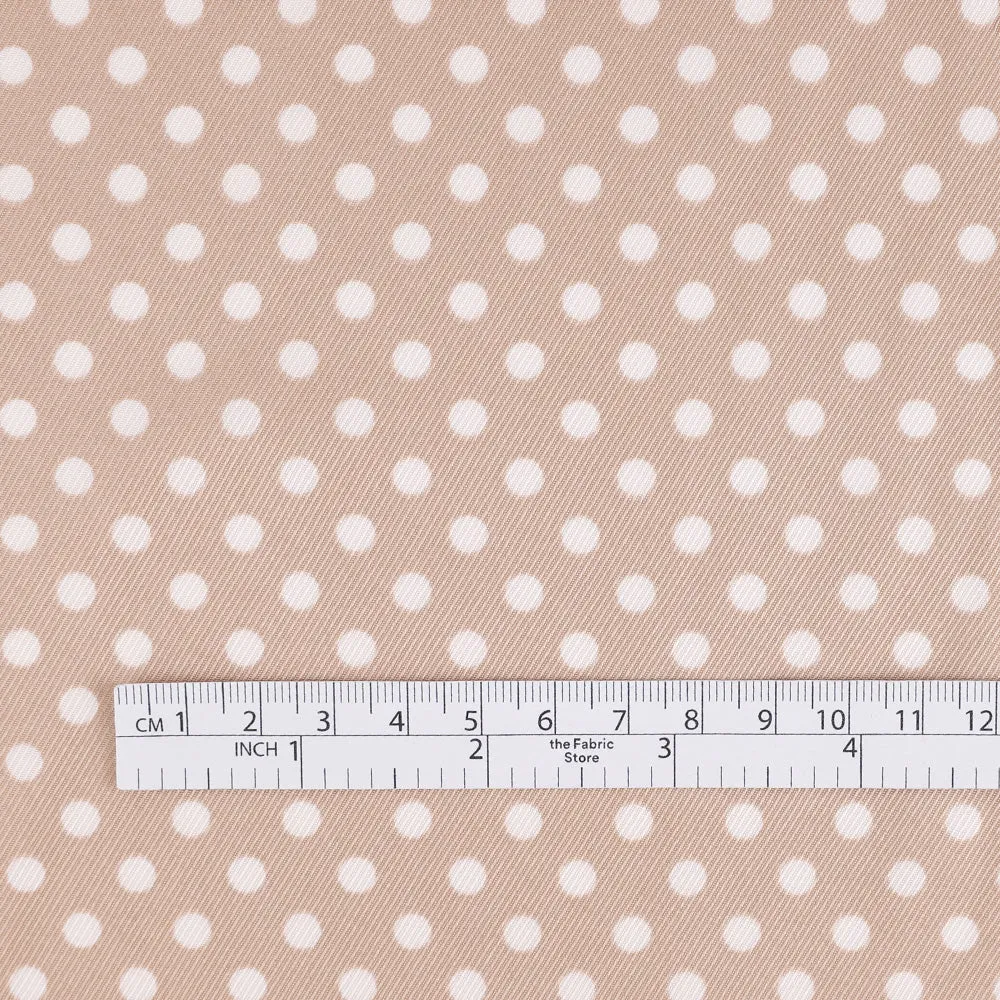 Polka Dot Poly Twill Lining - Praline