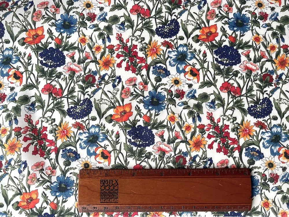 Rachel Poppy Orange Liberty of London Tana Cotton Lawn (Made in Italy)