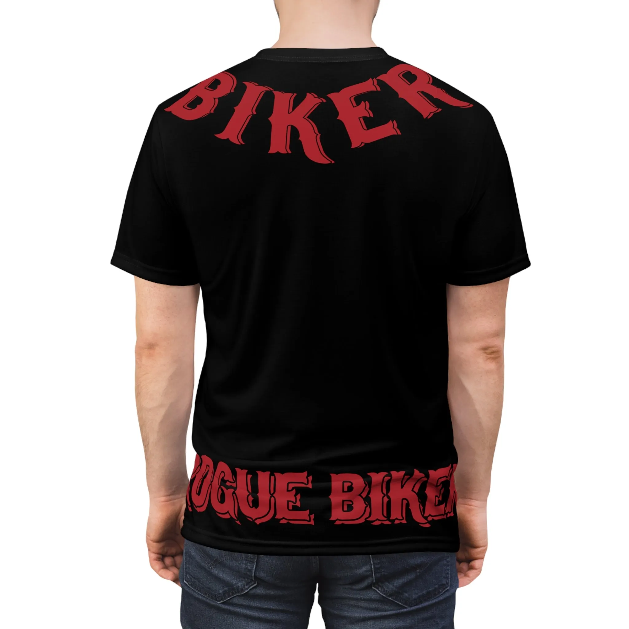 Rogue Biker [Red] | Unisex Cut & Sew Tee (AOP)