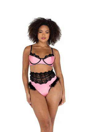 Roma 2PC Embroidery & Satin Bralette Set Roma Confidential