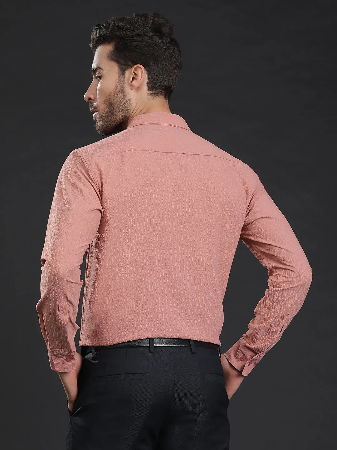 Self-Designed Lightweight Seersucker Party Wear Shirt