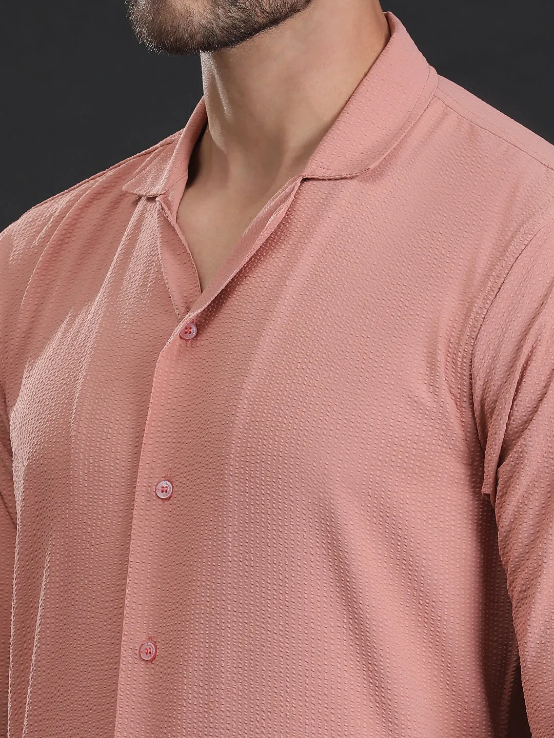 Self-Designed Lightweight Seersucker Party Wear Shirt