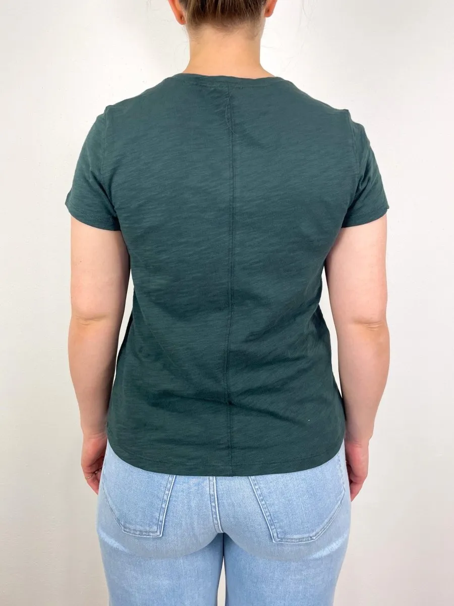 Short Sleeve Crewneck in Evergreen