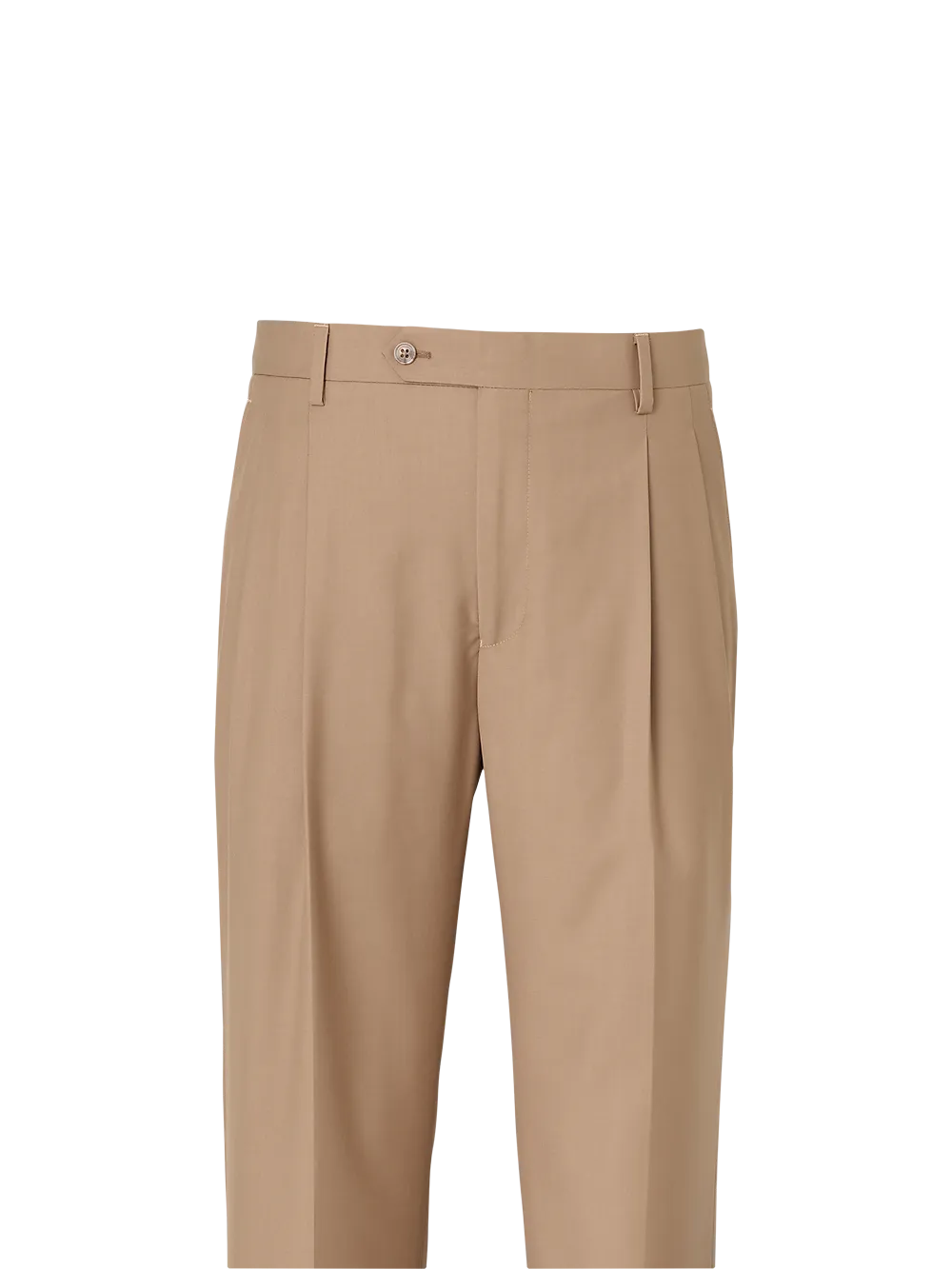 Travel Pleated Pants - Camel