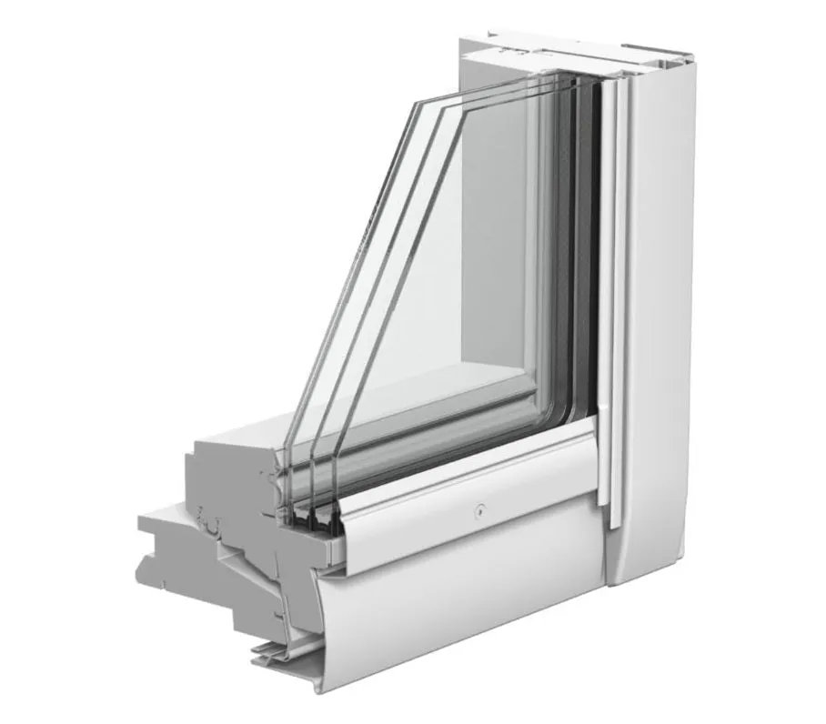 VELUX GGL FK06 2067 High Energy Efficiency Glazing White Painted Centre-Pivot Window (66 x 118 cm)