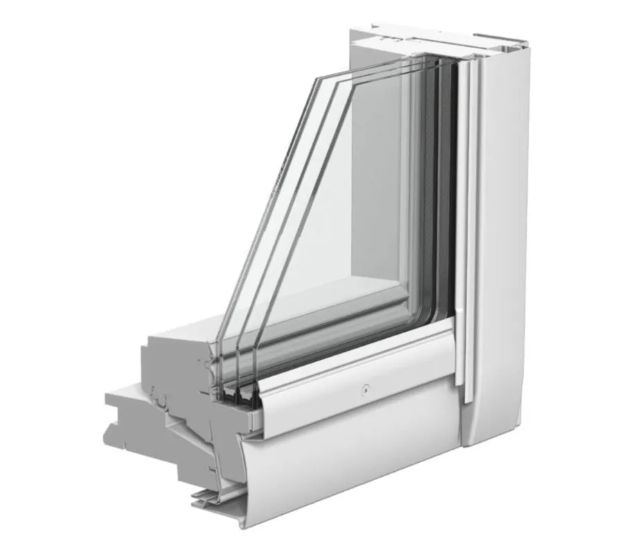 VELUX GGL SK08 2067 High Energy Efficiency Glazing White Painted Centre-Pivot Window (114 x 140 cm)