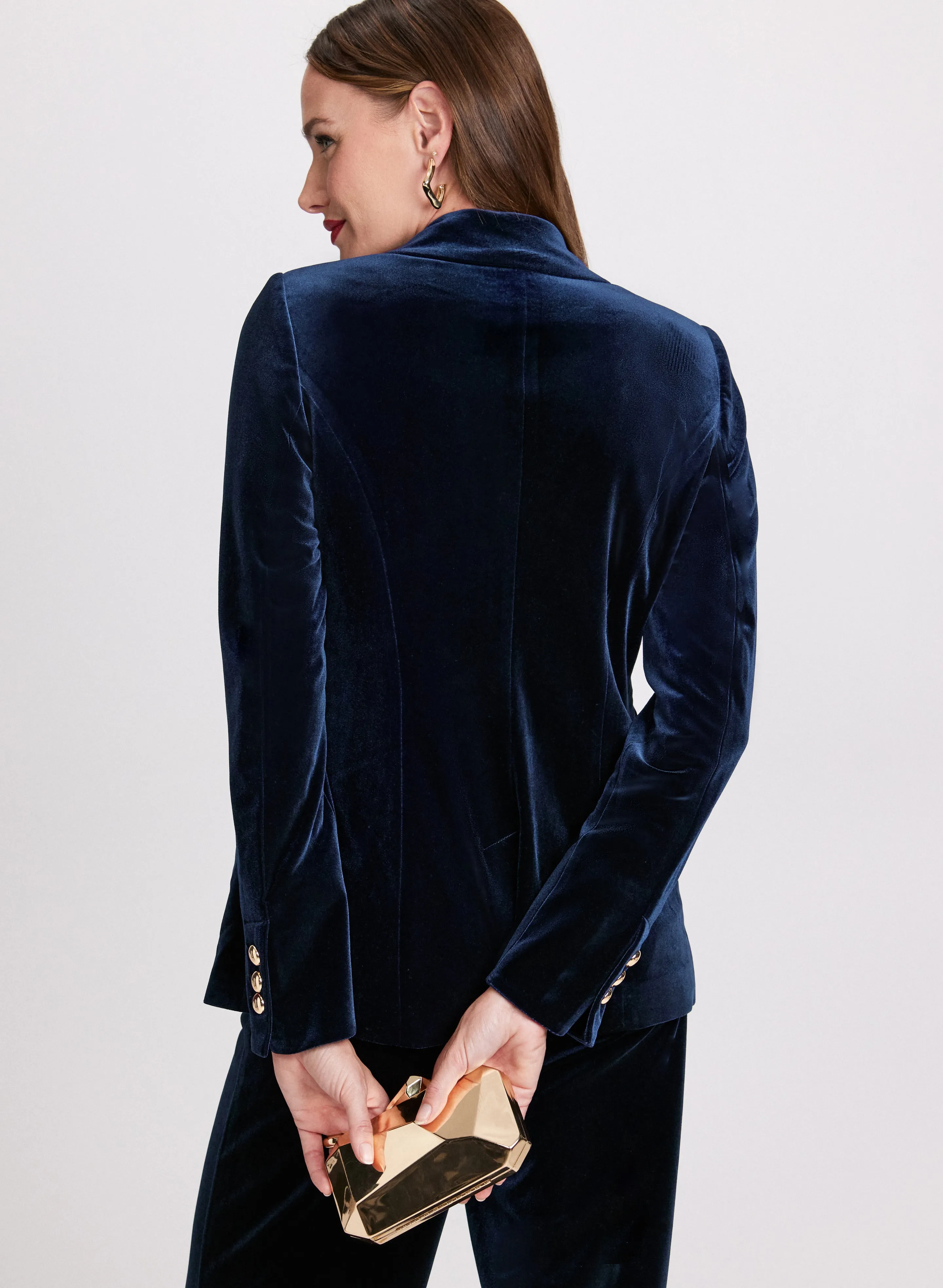 Velvet Flap Pocket Blazer