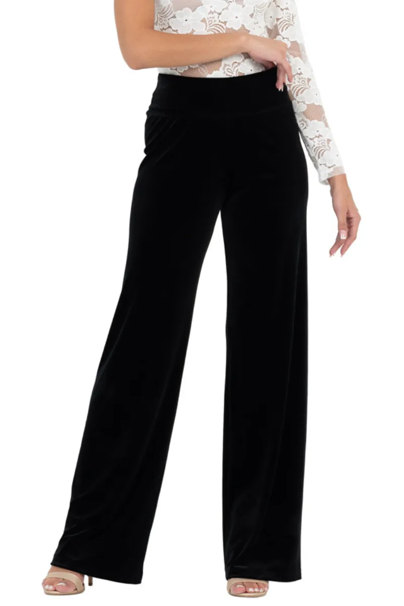 Velvet Wide Leg Pants