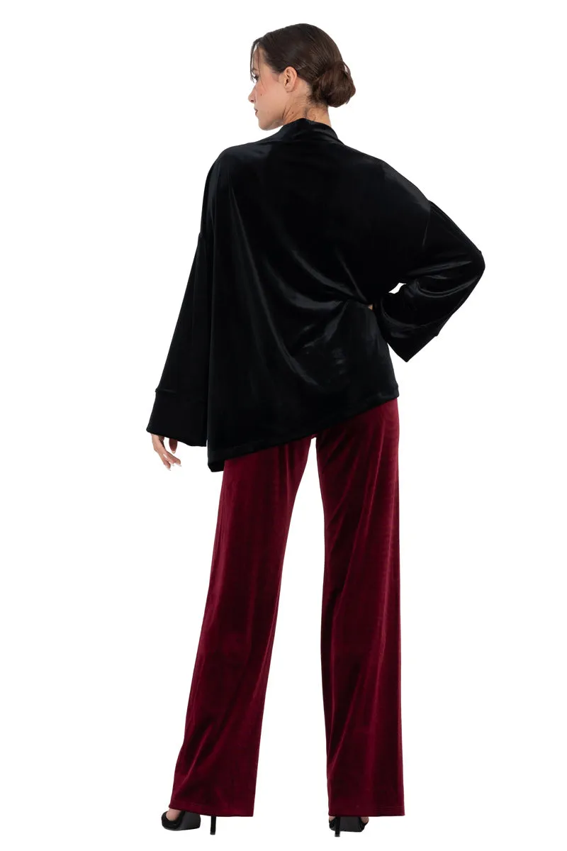 Velvet Wide Leg Pants