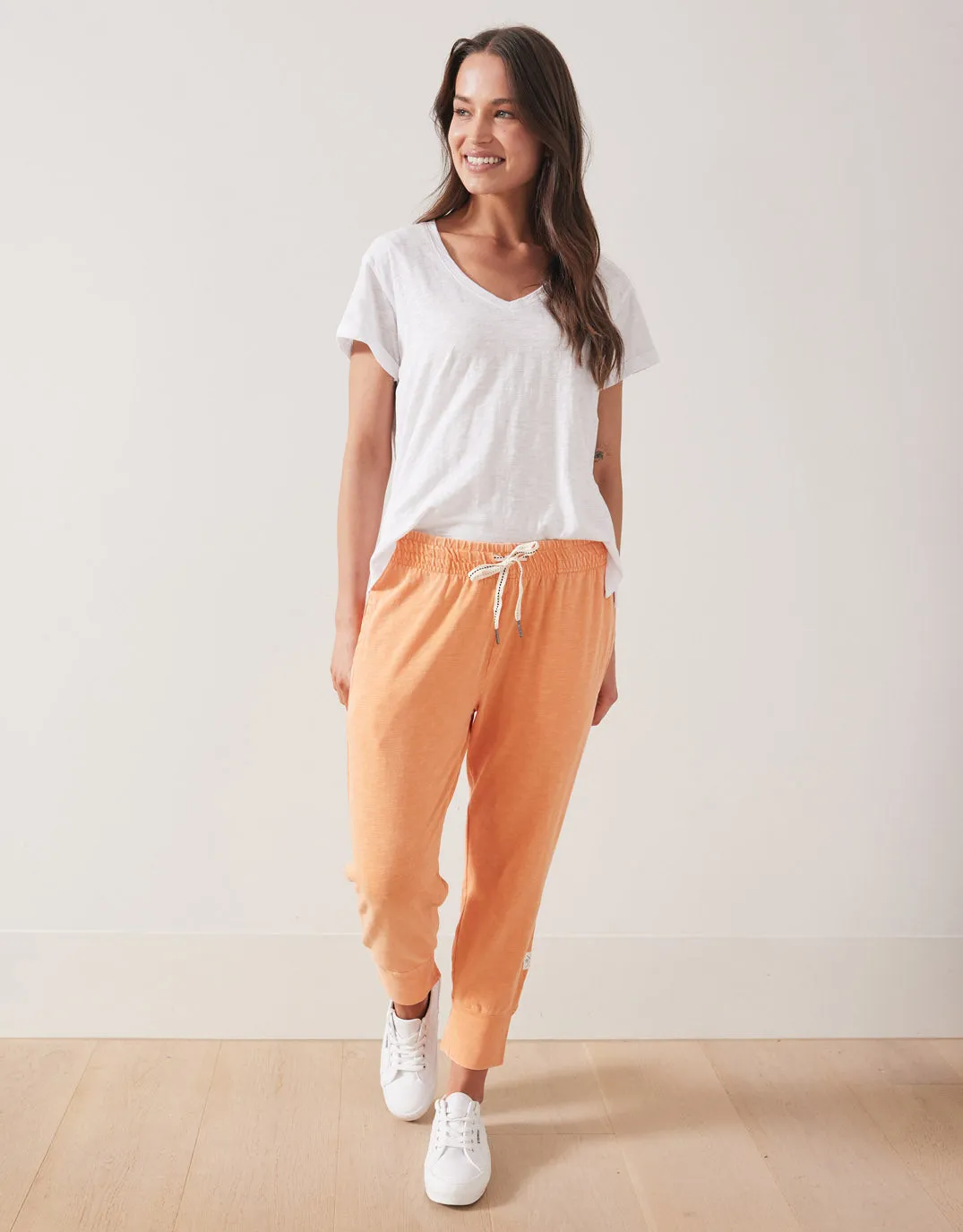 Washed 3/4 Brunch Pants - Peach