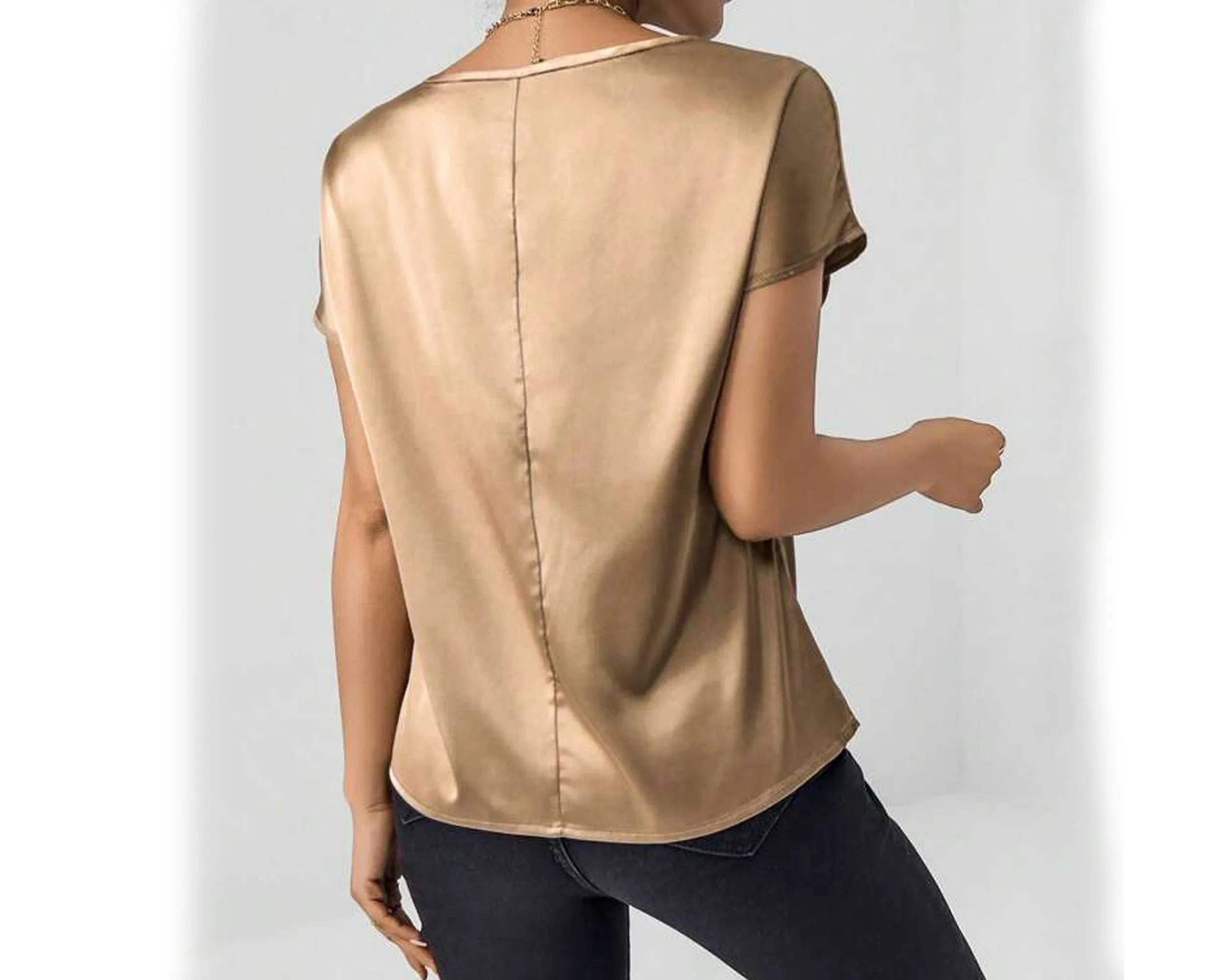 Women Satin Sleeveless Top