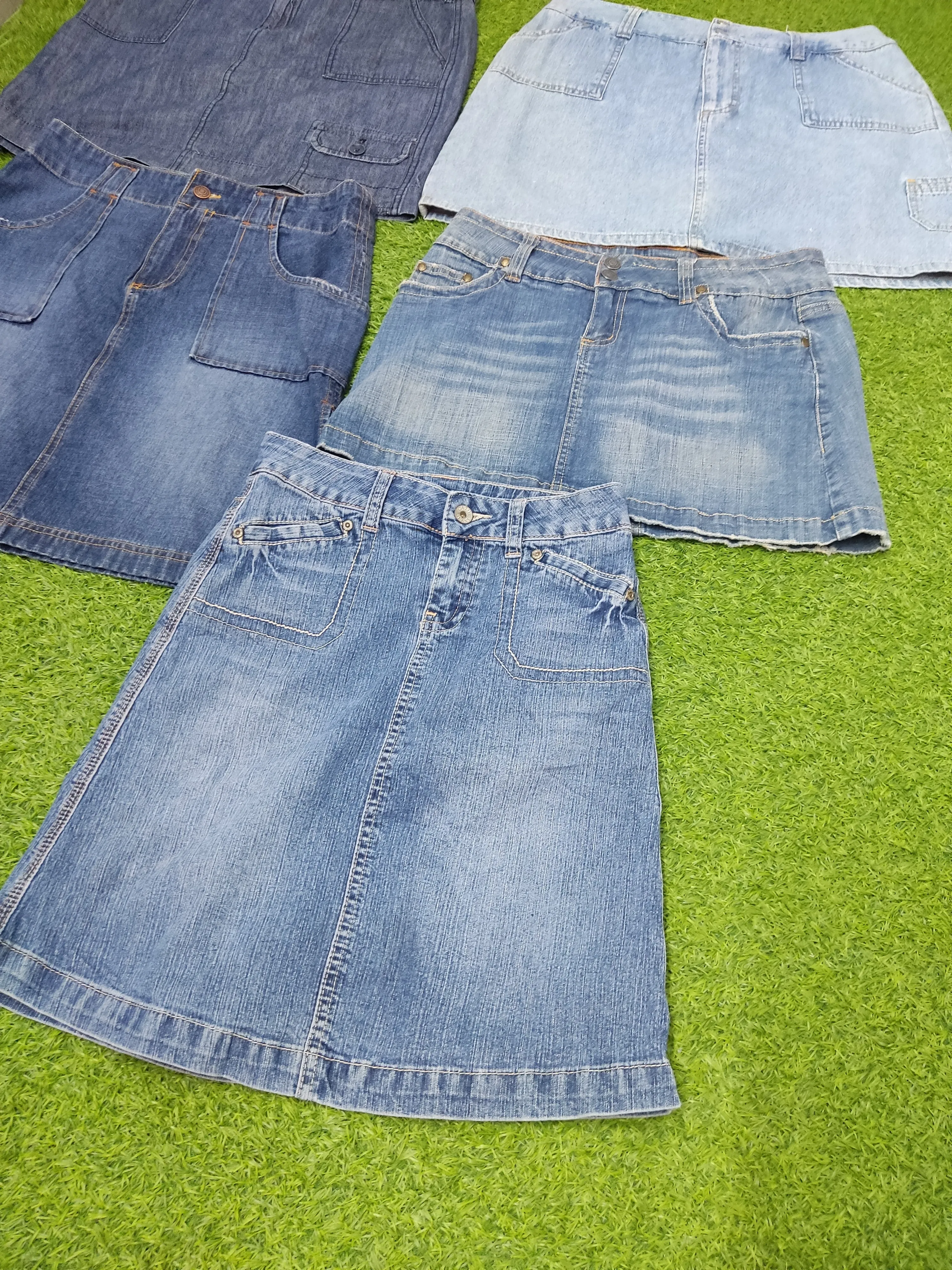 Y2K Midi Denim Skirt 05 pcs