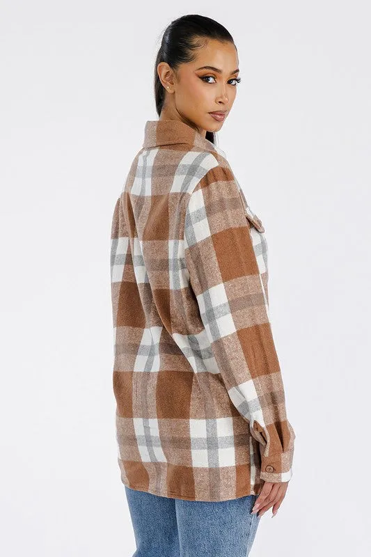 Your Boyfriend's Oversized Soft Flannel Shacket