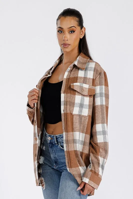 Your Boyfriend's Oversized Soft Flannel Shacket